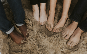 feet in sand