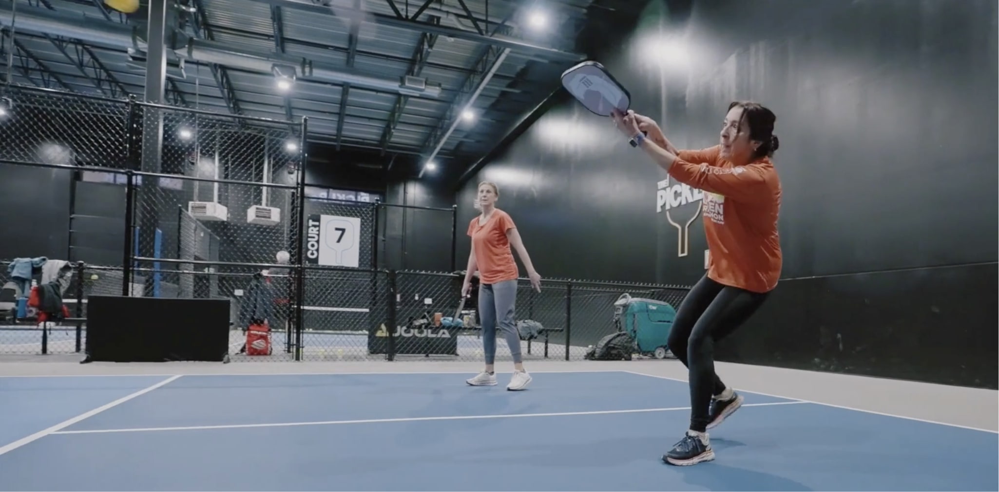 ginger playing pickleball